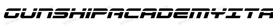 GunshipAcademyItalicItalic-vzvL字体转换