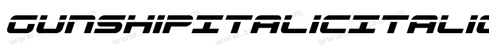 GunshipItalicItalic-LdE3字体转换