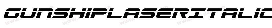 GunshipLaserItalicItalic-2a1o字体转换