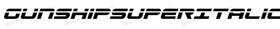 GunshipSuperItalicItalic-nzLO字体转换