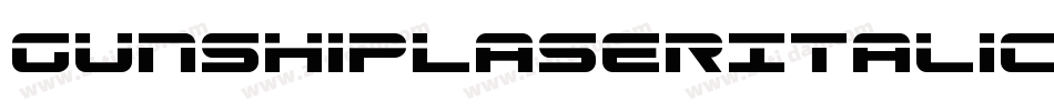 GunshipLaserItalicItalic-2a1o字体转换