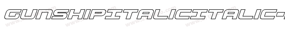 GunshipItalicItalic-LdE3字体转换