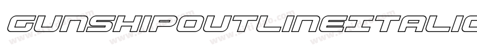 GunshipOutlineItalicOutlineItalic-gzBE字体转换