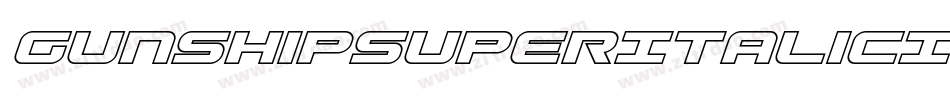 GunshipSuperItalicItalic-nzLO字体转换