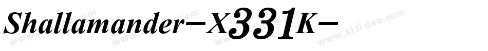 Shallamander-X331K字体转换