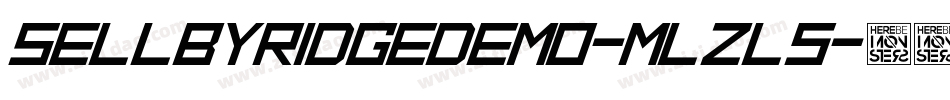 SellbyRidgeDemo-mLZL5字体转换