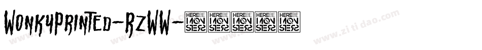 WonkyPrinted-RzWW字体转换