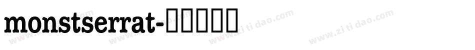 monstserrat字体转换