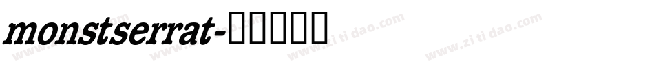 monstserrat字体转换