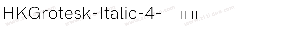 HKGrotesk-Italic-4字体转换