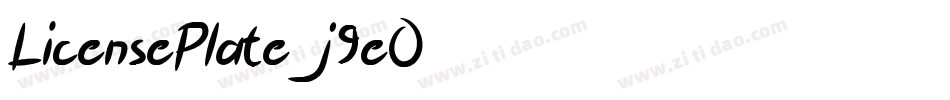 LicensePlate-j9eO字体转换