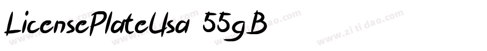 LicensePlateUsa-55gB字体转换