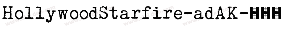 HollywoodStarfire-adAK字体转换
