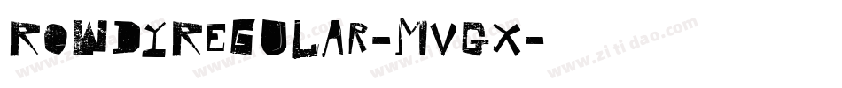 RowdyRegular-MvGx字体转换