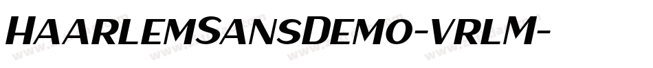 HaarlemSansDemo-vrlM字体转换