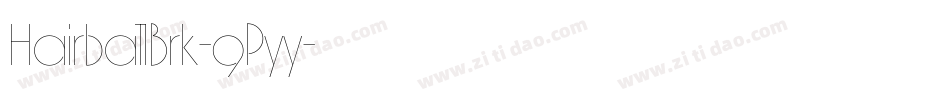 HairballBrk-9Pyy字体转换