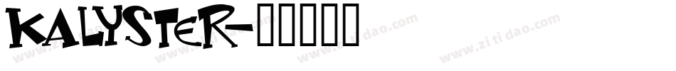 KALYSTER字体转换