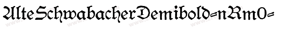 AlteSchwabacherDemibold-nRm0字体转换