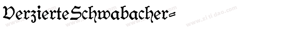 VerzierteSchwabacher字体转换