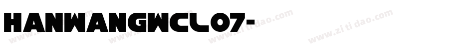 HanWangWCL07字体转换