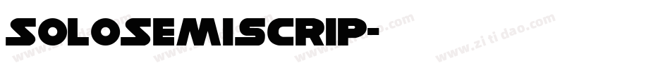 SoloSemiscrip字体转换