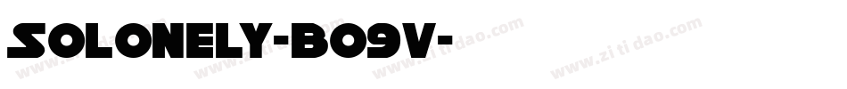 Solonely-Bo9V字体转换