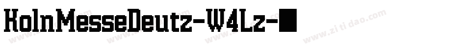 KolnMesseDeutz-W4Lz字体转换