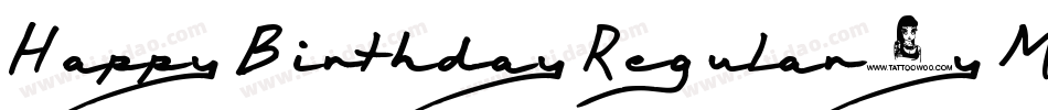 HappyBirthdayRegular-yM9M字体转换 HappyBirthdayRegular-yM9M字体转换