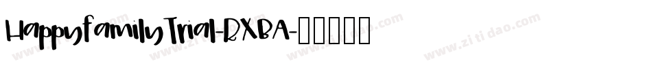 HappyfamilyTrial-RXBA字体转换