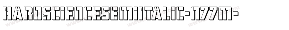 HardScienceSemiItalic-n77M字体转换