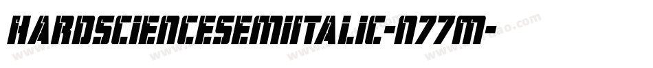 HardScienceSemiItalic-n77M字体转换