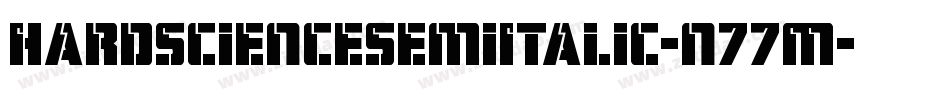 HardScienceSemiItalic-n77M字体转换