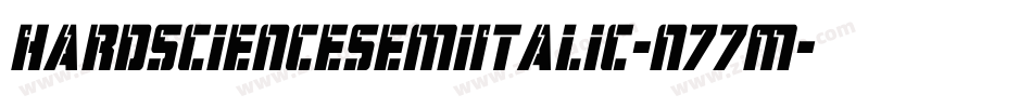 HardScienceSemiItalic-n77M字体转换