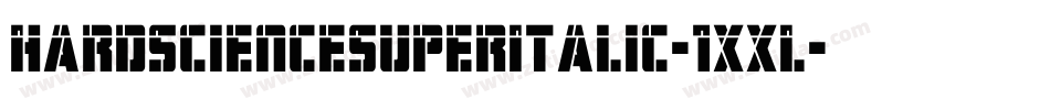 HardScienceSuperItalic-1xxL字体转换