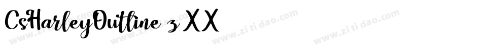 CsHarleyOutline-z8X4X字体转换