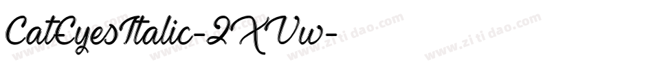 CatEyesItalic-2XVw字体转换