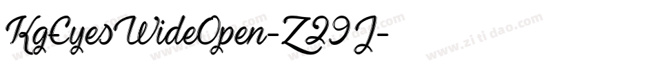 KgEyesWideOpen-Z29J字体转换