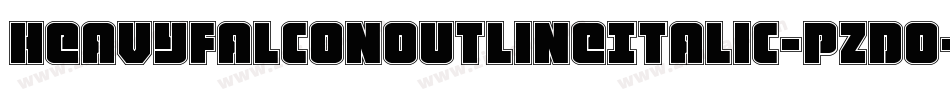HeavyFalconOutlineItalic-pzDO字体转换