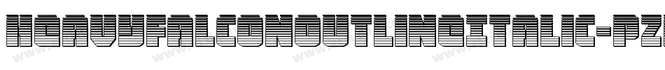 HeavyFalconOutlineItalic-pzDO字体转换