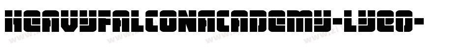 HeavyFalconAcademy-lyE0字体转换
