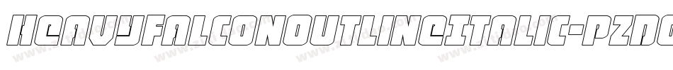 HeavyFalconOutlineItalic-pzDO字体转换