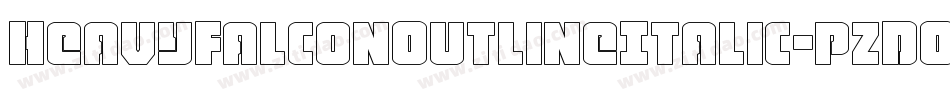HeavyFalconOutlineItalic-pzDO字体转换