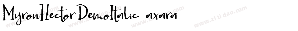 MyronHectorDemoItalic-axara字体转换