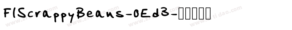 FlScrappyBeans-OEd3字体转换