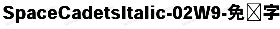 SpaceCadetsItalic-02W9字体转换