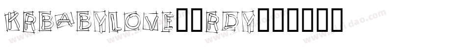 KrBabyLove-3Rdy字体转换
