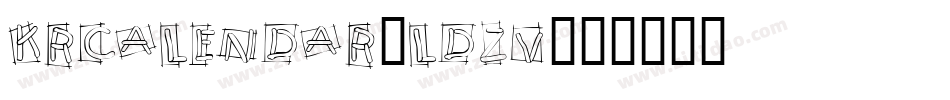 KrCalendar-ldzV字体转换