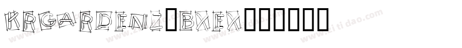 KrGardenz-BXEx字体转换