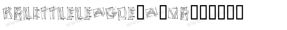 KrLittleLeague-a8VR字体转换