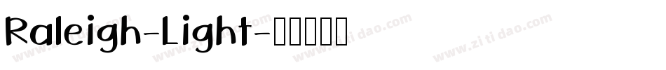Raleigh-Light字体转换